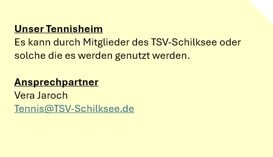 Ansprechpartner Tennisheim
